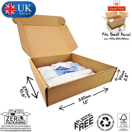 33x27x7cm Cardboard Postal Box for clothes