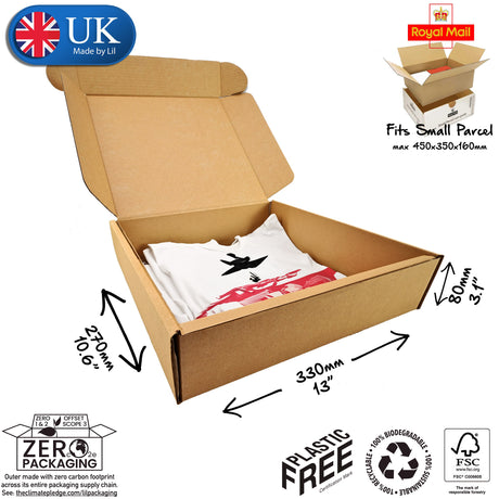 33x27x8cm Cardboard Postal Box for clothes