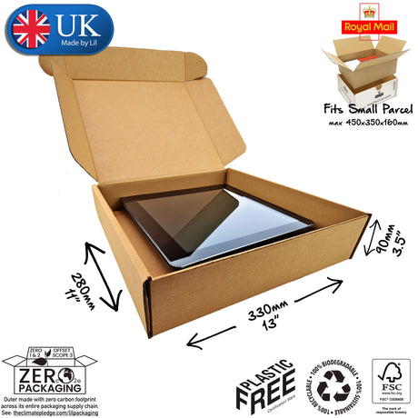 33x28x9cm Cardboard Postal Box for tablets