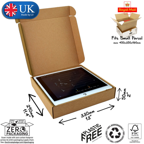 33x29x5cm Cardboard Postal Box for tablets