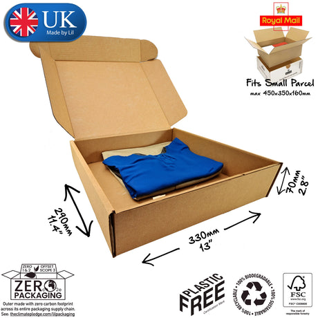 33x29x7cm Cardboard Postal Box for clothes