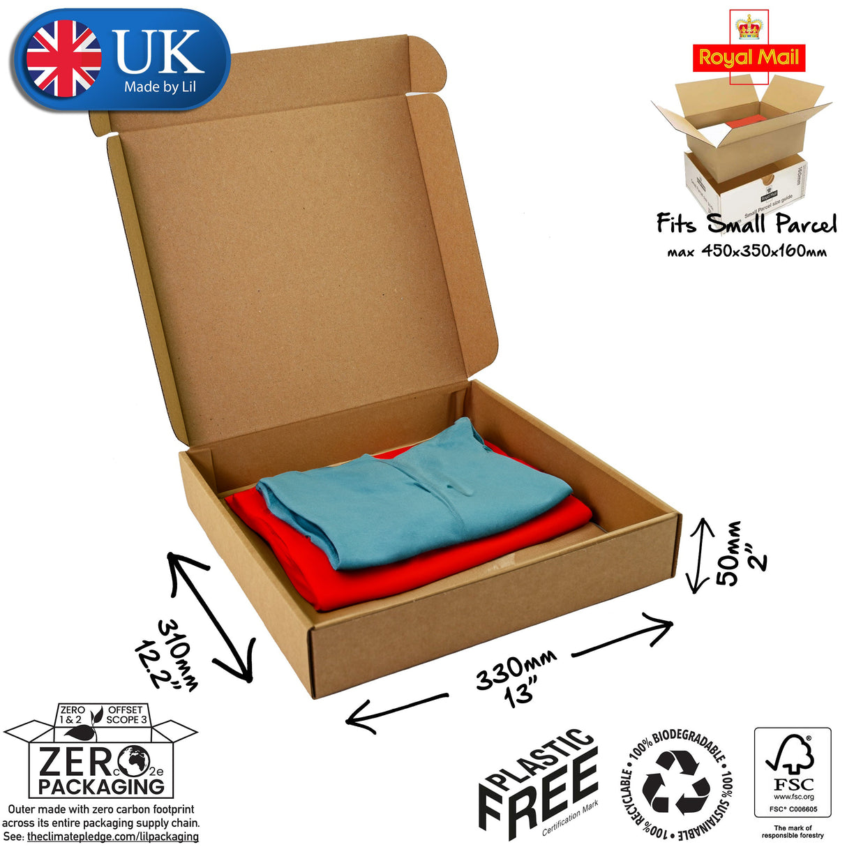 33x31x5cm Cardboard Postal Box for clothes