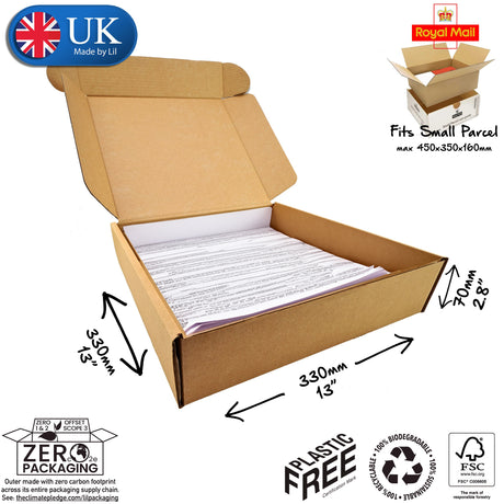 33x33x7cm Cardboard Postal Box for documents