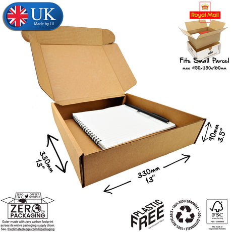 33x33x9cm Cardboard Postal Box for notebooks