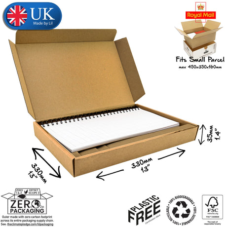 33x9x3.5cm Cardboard Postal Box for books