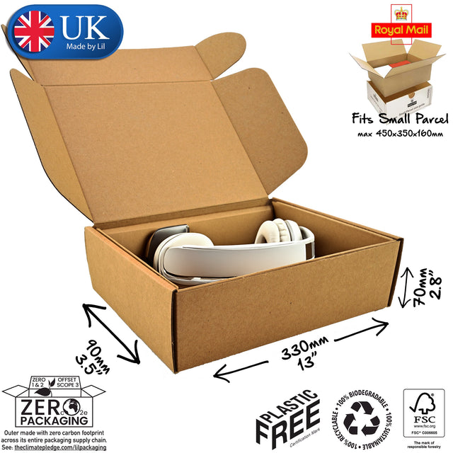 33x9x7cm Cardboard Postal Box for headphones