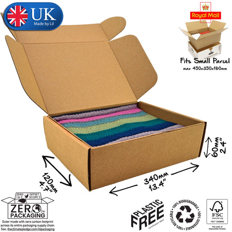 34x12x6cm Cardboard Postal Box for scarves