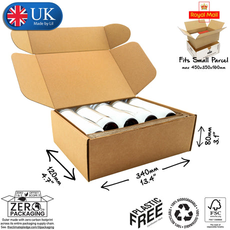 34x12x8cm Cardboard Postal Box for bottles