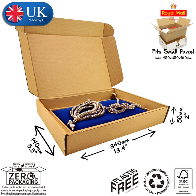 34x14x5cm Cardboard Postal Box for jewellery