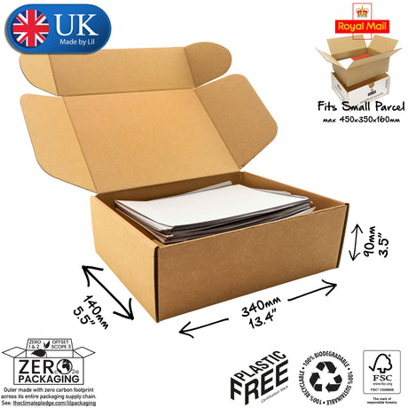 34x14x9cm Cardboard Postal Box for documents