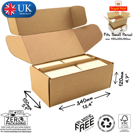 34x15x12cm Cardboard Postal Box for books