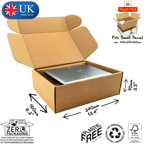 34x16x9cm Cardboard Postal Box for laptops