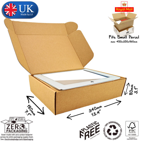 34x18x8cm Cardboard Postal Box for tablets