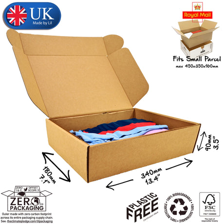 34x18x9cm Cardboard Postal Box for clothes