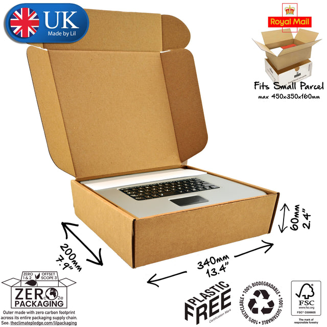 34x20x6cm Cardboard Postal Box for laptops