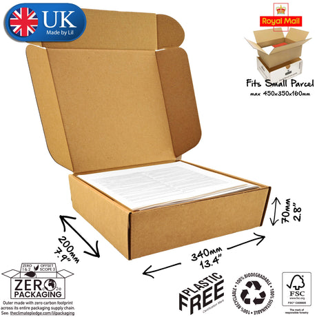 34x20x7cm Cardboard Postal Box for documents