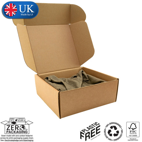 34x23x10cm (13x9x4" inches) Cardboard Postal Box for clothes