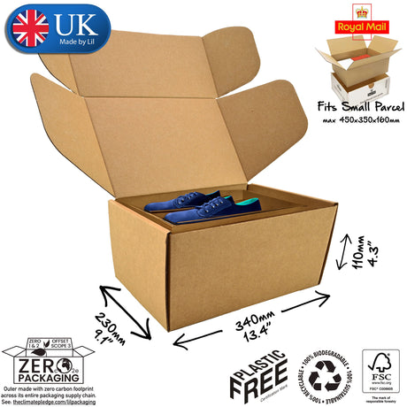 34x23x11cm Cardboard Postal Box for shoes