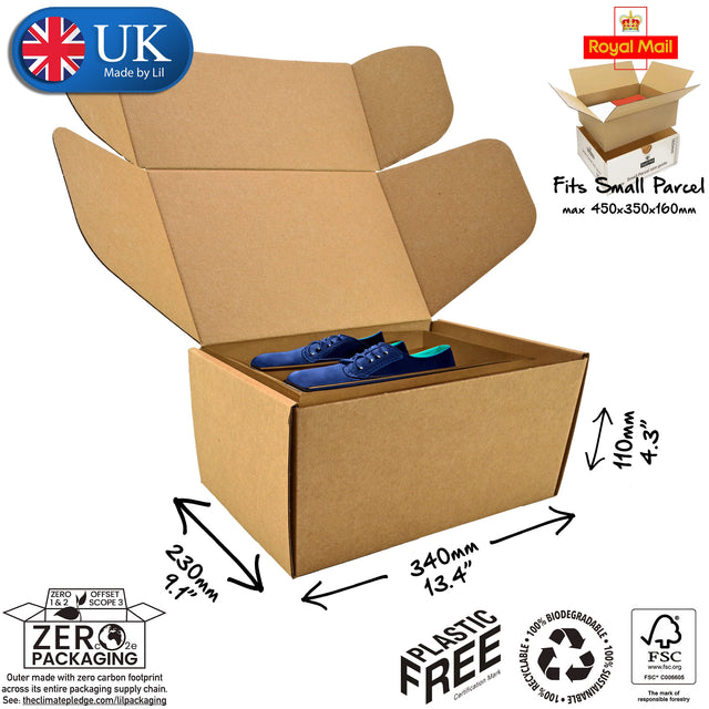 34x23x11cm Cardboard Postal Box for shoes