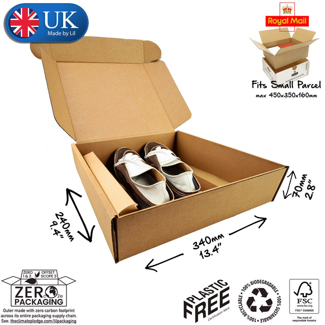 34x24x7cm Cardboard Postal Box for shoes