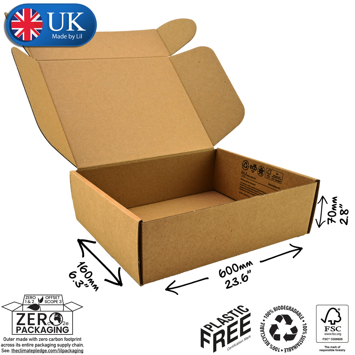 60x16x7cm Cardboard Postal Box