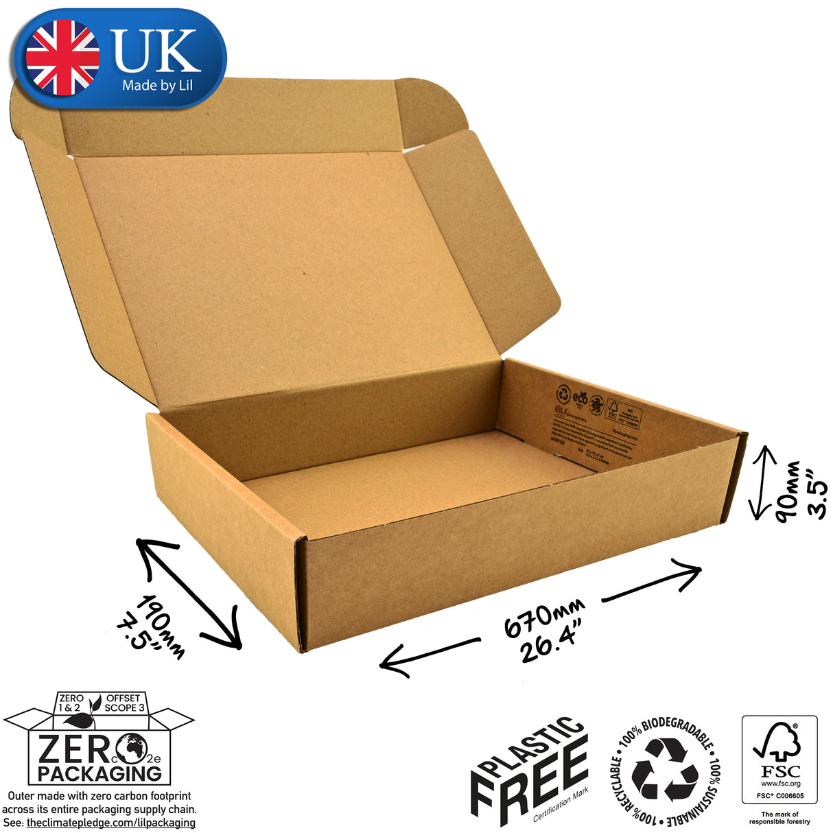 67x19x9cm Cardboard Postal Box