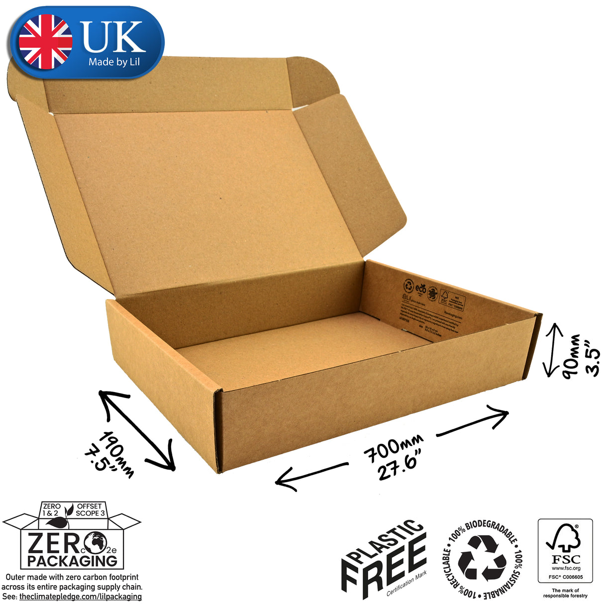 70x19x9cm Cardboard Postal Box