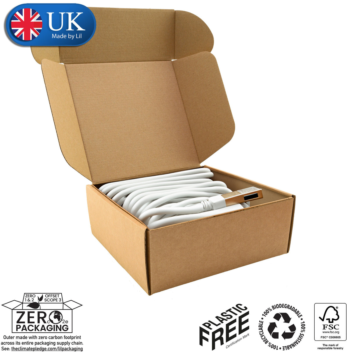 9x8x5cm Cardboard Postal Box for chargers