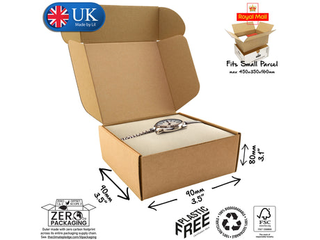 9x9x8cm cardboard postal box for watches