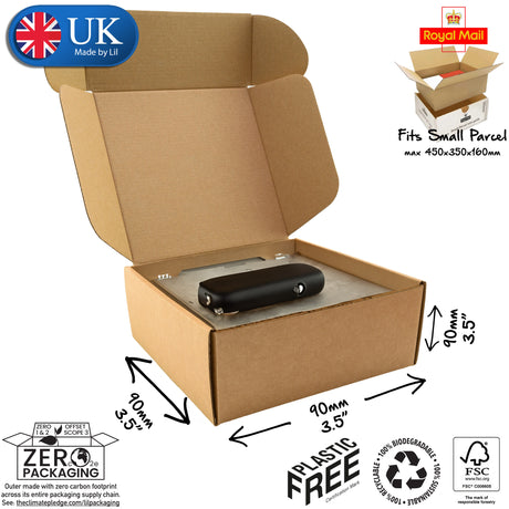 9x9x9cm cardboard postal box for electronic gadgets