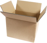 An open brown corrugated cardboard box sized 305 x 229 x 229mm (12 x 9 x 9"), on a plain white background.