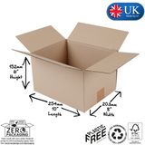 CSW021 Single Wall Cardboard Boxes 254 x 203 x 152mm (10 x 8 x 6")
