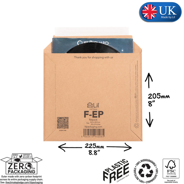 Vinyl Record Shipping Boxes - 10 Pack Adjustable Mailers For 12" LPs (Holds 1-8 Records)