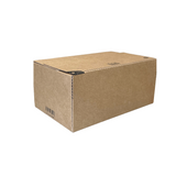 Brown cardboard box on a white background