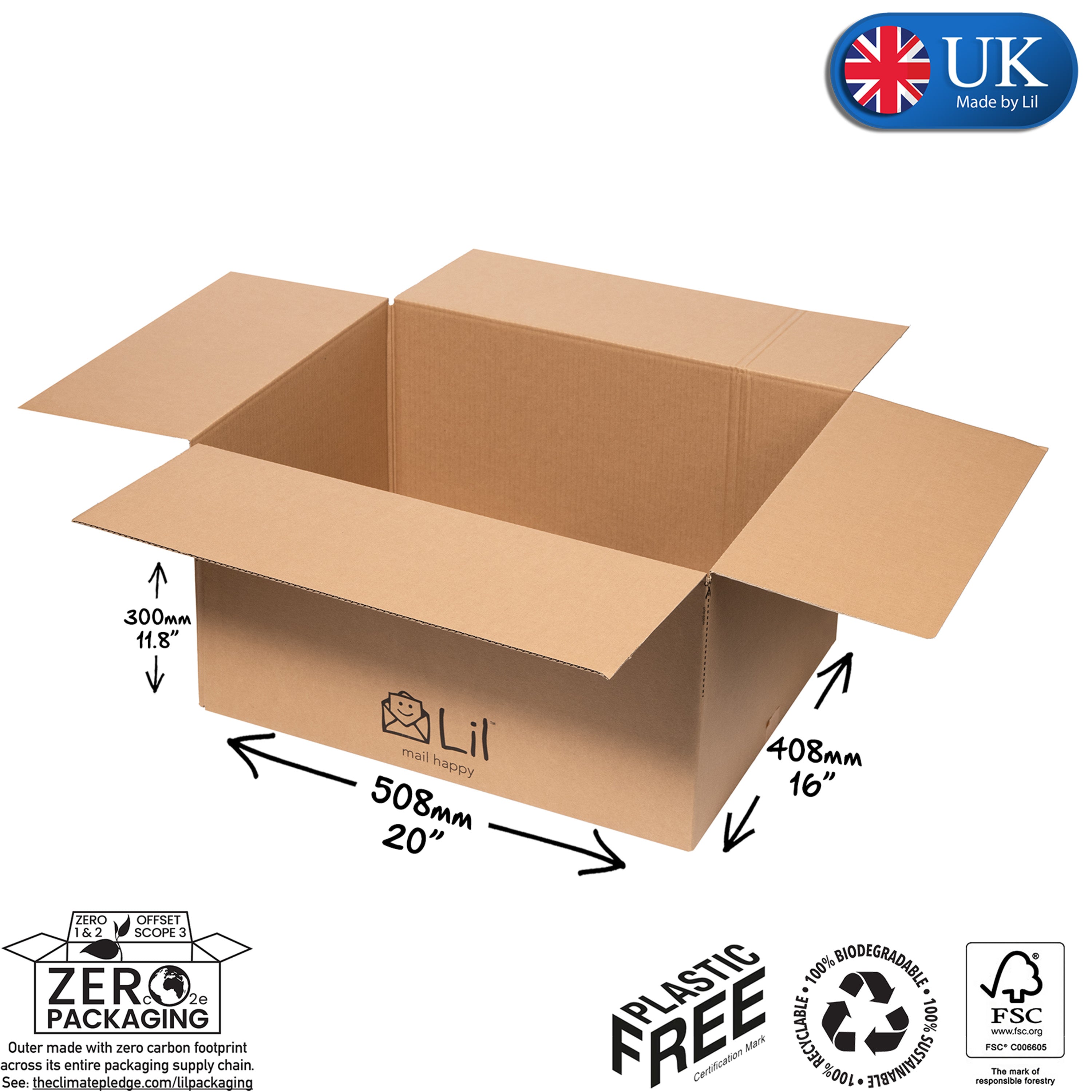 K20 Single Walled Cardboard Box | Packing Boxes – Lil Packaging E ...
