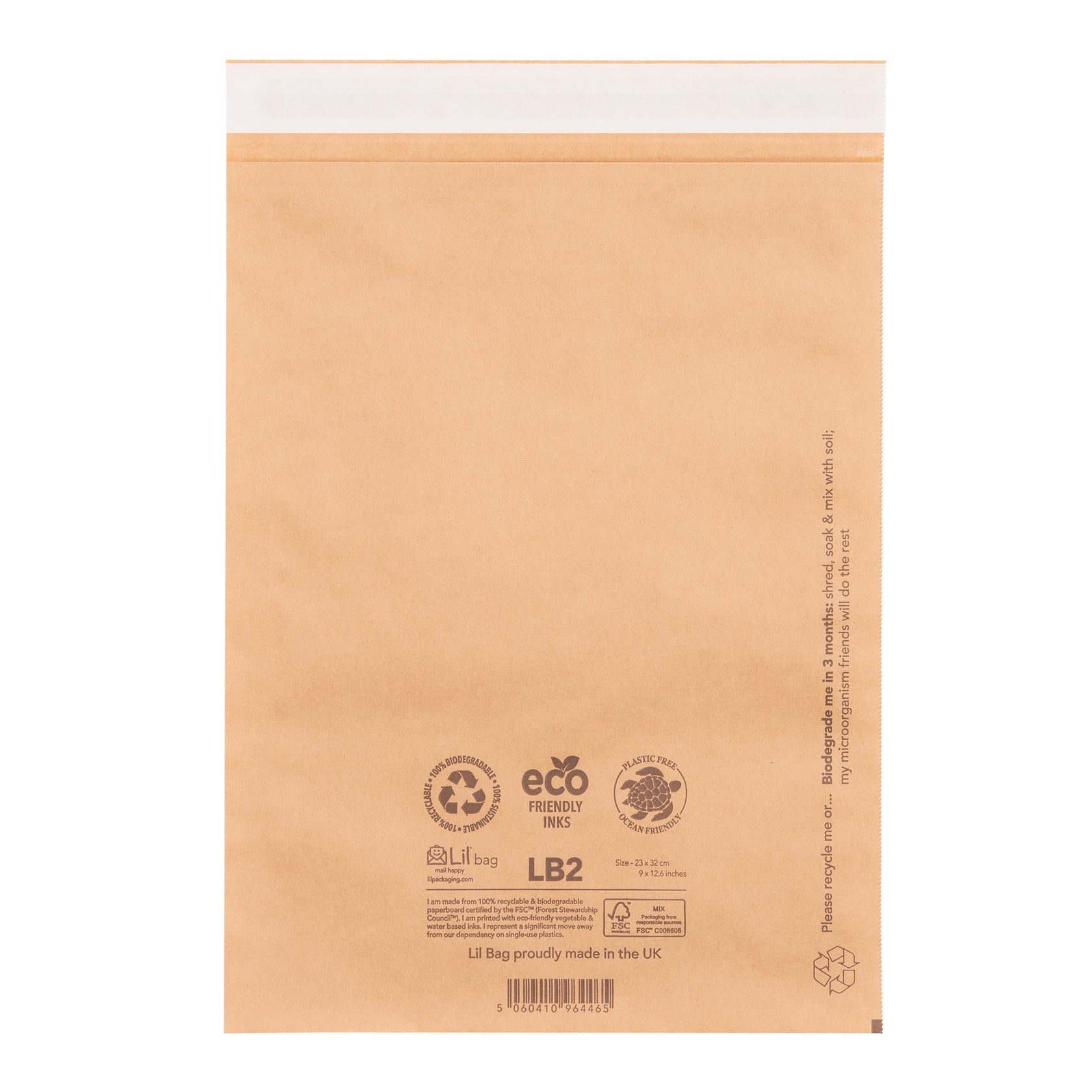 Kraft Paper Mailing Bags LB2 Kraft Paper Mail Bag Lil Packaging E