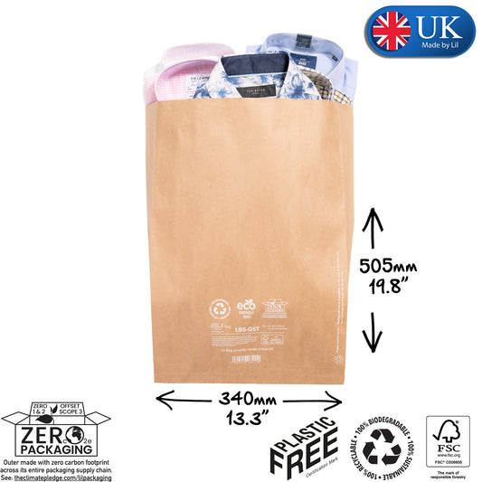 LB5-gst Gusseted Paper Mail Bag | Lil Packaging