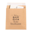 M-CD Cardboard Envelope Mailer. Kraft paper envelope for ecommerce packaging, with sustainability and recycling certifications on a white background