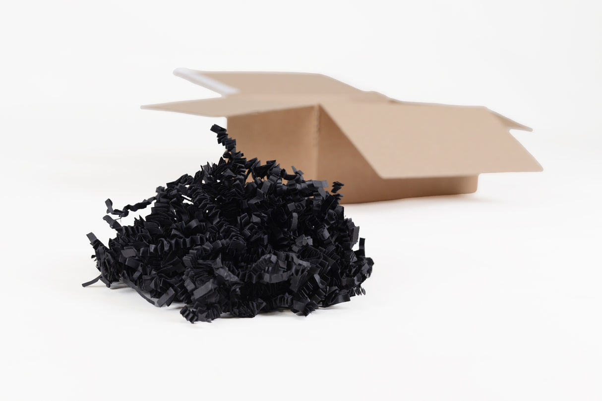 Black Shredded 4mm Zig Zag Paper Void Fill - 10kg VF-B