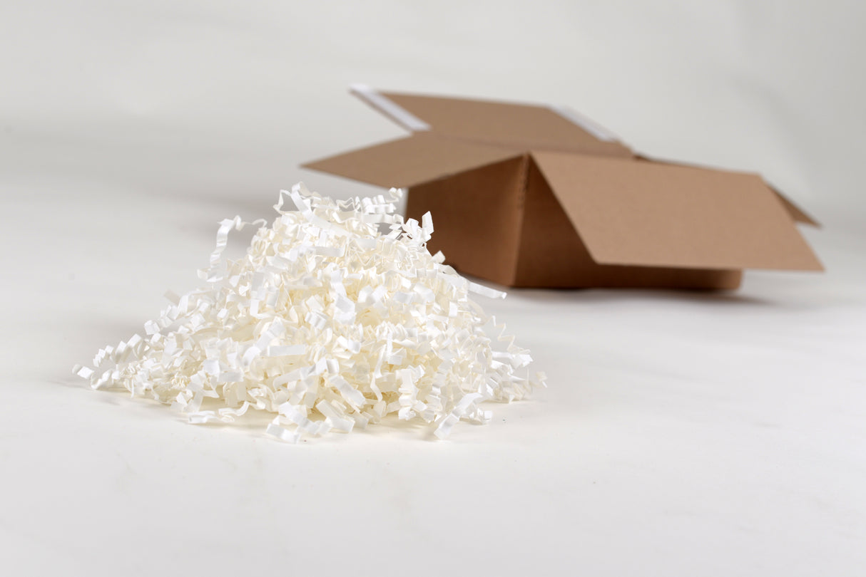 White Shredded 4mm Zig Zag Paper Void Fill - 10kg VF-W