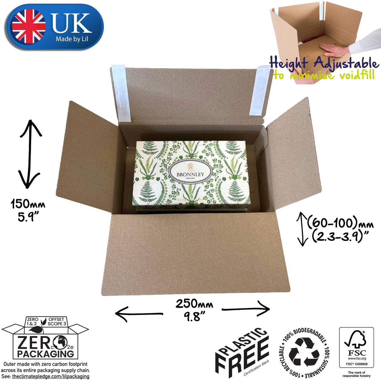 Crashlock Box with variable height to minimise the need for voidfill