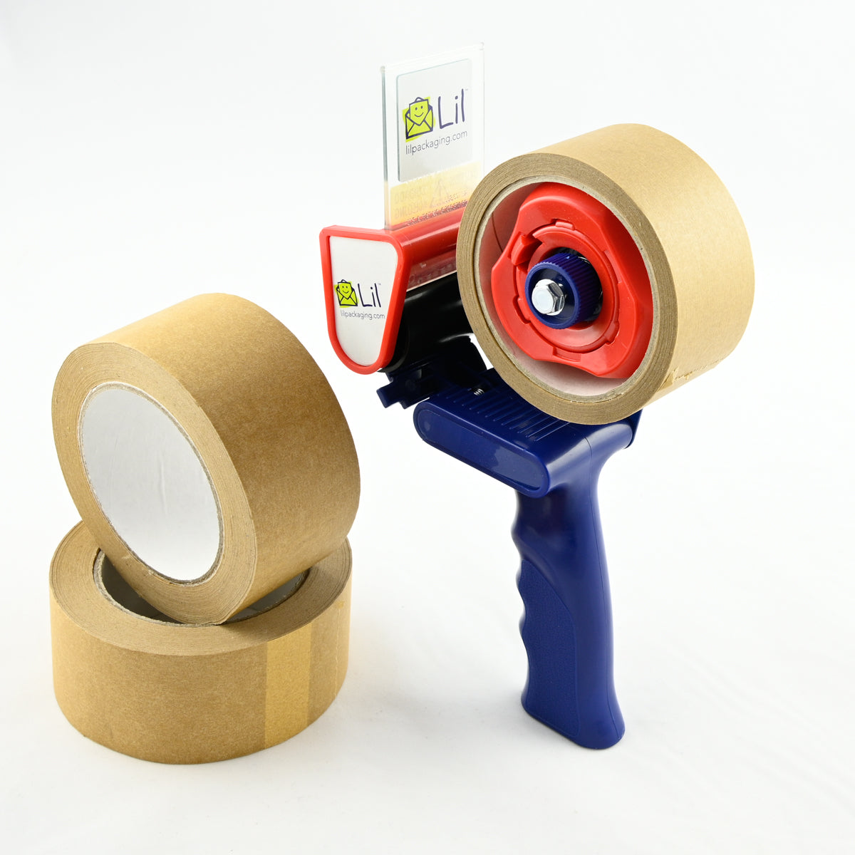 Lil tape gun dispenser with universal 2 or 3 inch core