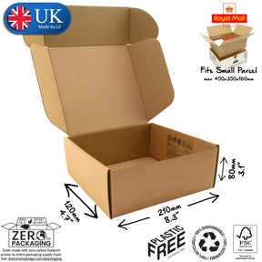 21x12x8cm Cardboard Postal Box Lil Packaging