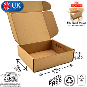 24x15x5cm Cardboard Postal Box Lil Packaging