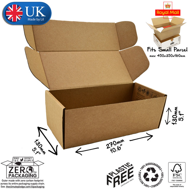 27x13x13cm Cardboard Postal Box Lil Packaging