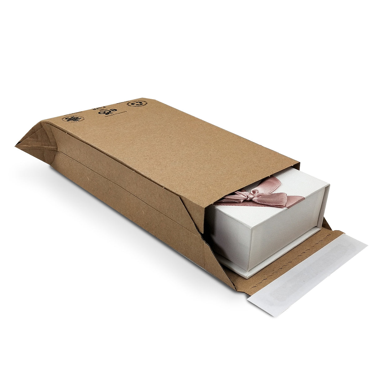 corrugated cardboard shipping wallets with expanding sides - eco friendly alternative to jiffy bags